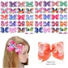 Acessórios de cabelo Ins 20 cores 6 polegadas arco-íris flor meninas hairclips headband qualidade fita hairbows crianças gota entrega bebê materni dhqty