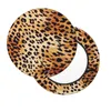 Pillow Leopard Print Round Bar Chair Cover Decor For