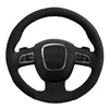 Car Steering Wheel Cover Genuine Leather Suede For Audi A3 8P Sportback A4 B8 Avant A5 8T A6 C6 A8 D3 Q5 8R Q7 4L S3 S4271S