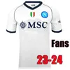 23 24 Maillots de football Maglia Napoli 2023 2024 Kit enfants Naples Domicile Maillot de football Noël Saint Valentin Halloween Spécial Fouth MARADONA OSIMHEN ANGUISSA SSC