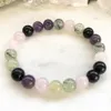 MG0872 8MM A Grade Black Tourmaline Prehnite Bracelet Women's Rose Quartz Energy Power Bracelet Gift for Mother's Day224h