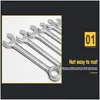 Hand Tools 10Pcs/Set Metric/Inch Ratchet Combination Wrench Set Home Bicycle Motorcycle Car Repair Ring Spanner Socket Wrenches Drop Dhqxb