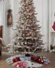 Christmas Decorations Poinsettia Snowman Tree Skirt Base Cover Xmas Home Carpet Mat