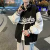 Kvinnorjackor Populär baseball uniform jacka för män och kvinnor i SA trendig varumärkesbasebolljacka för män och kvinnor hos både män och kvinnor i SA Trendy Student Korean Ve