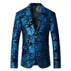 Traje dorado ajustado de tirano local, chaqueta de manga larga, Blazer para hombre, vestido, ropa de actuación, abrigo con dos botones, trajes Blazer336e