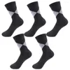 Men's Socks 5pairs Wool Sock Cotton Stripe Diamond Long Business Comfortable Calcetines Hombre Thick Winter Keep Warm