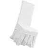 Housses de chaise, couvre-bras, jupe de Restaurant, protection de bureau, soie de lait blanche (polyester), canapé pour enfant