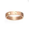 AMOR Tornillo Anillo Mujeres Un Conjunto de Embalaje Acero Inoxidable Pulido Oro Rosa Circón Joyería de Moda Día de San Valentín Regalo de Pareja para G2331