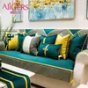 Fundas de cojín Avigers de lujo de terciopelo de retales verde azulado, fundas de almohada decorativas modernas para el hogar para sofá dormitorio 210315274K