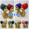 Etnik Giyim Toptan Moda Müslüman Kadın Türban Şapkası Bonnet Elastik Kumaş Rhinestone Katı Beanie Saç Bonnetler Kadınlar İçin Kapak