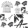 Encrespador de cílios 100 Pcs Eye Lash Preto Descartável Mascara Wand Brush Spoolies Maquiagem Nova Ferramenta de Nail Art Drop Delivery Health Beauty Tool Dh2Un