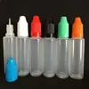 500pcs e液体ドロッパーボトル3ml 5ml 10ml 15ml 20ml 30ml 50ml 60ml子供用キャップと薄い先端ndmo用の空のボトル