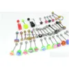 Tongue Rings Lot50Pcs Piercing Jewelry Body Jewelry-Crystal Gems Ring Bar Smoothly Nipple Shield Drop Delivery Dhgarden Dhi6B