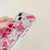 Obudowy telefonu komórkowego Flower Mirror Pokrycie mobilne na iPhone 11 14 Pro Max Case Tulip Cartoon Puppy Puppy na iPhone 11 12 13 14 Pro Max L230916