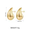 Stud Trendy Włoch Hollow Stal nierdzewna Hipoalergiczna 18K Gold Gold Bottega Bottega łza Kolczyki wodne dla kobiet DH50p Dh50p