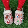 Slippers Winter Plush Bubble Slippers Women Platform Warm Furry Bubble Slides Charms Christmas Shoes Soft Comfy Removable Cotton Slipper babiq05