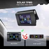 TPMS Solar Power Car Tire Pressure Alarm 90 Justerbar monitor Auto Security System Däck Temperatur VARNING NEW231U