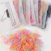 1000pcs 다채로운 일회용 헤어 밴드 아이를위한 Scrunchie girls gelastic 고무 밴드 포니 테일 홀더 헤어 액세서리 헤어 넥타이