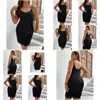 Plus Size Jurken 4Xl Zwarte Mini-jurk Dames Zomer 2023 Kant O Hals Y Curvy Bodycon Mouwloos Elegant Casual Drop Delivery Kleding Dhx80