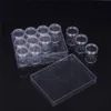 Clear Plastic Bead Storage Containers Set diamantmålning Tillbehörslåda Transparent flaskor med lock för DIY Diamond Nail T2001043062