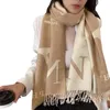 СКИДКА 18% на новый шарф в прямом эфире с двусторонними буквами, трендовая шаль из кашемира для женщин, утолщенная