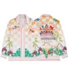 2023SS Casablanca heren designer zijden overhemd met lange mouwen Resort Beach lente en herfst heren en dames bloemenshirt