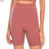 LL Yoga-Shorts mit hoher Taille, schmale Passform, Po-Lift, Fitnessstudio, Laufen, schnell trocknend, atmungsaktiv, elastisch, Leggings, individuelle Damen-Push-Up-Sporthose mit Rüschen, lässiges Workout