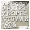 Wanddekoration, weißer Holzbuchstabe, englisches Alphabet, DIY, personalisiertes Namensdesign, Kunsthandwerk, stehendes Herz, Hochzeit, Zuhause, Drop-Lieferung, Bab Dhvdc