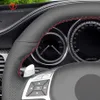 Couvercle de volant de voiture en cuir artificiel noir pour Mercedes-Benz A45 CLA45 C63 E63 CLS63 SLK55 SL 63 65 GLA45 AMG193A