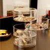 Transparente 4-stufige Schmuck-Aufbewahrungsbox mit Deckel, Acryl-Make-up-Organizer, rotierender Schmuck-Organizer, hohe Qualität, Y1116283C