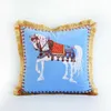 Luxo bordado cavalo fronha para sofá designer fronha casa decorativa sala de estar moda fronha2444