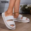 Slippers Winter Dames Plus Platform Thuis Katoenen Schoenen Harig Warm Zacht Slippers Schattig Zacht Basic Slippers Unisex Huisslipper babiq05