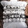 MD Fashio Boncuklu Bilezik Seti Doğal Taş Metal Kristal 5 PC BRACELETS Bangles Kadın Moda Mücevherleri için Set271n