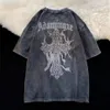 メンズTシャツクールコットンクロスプリント衣類メンゴシックハイストリートシャツ面白いトップスティーカジュアルサマーヒップホップウルツァンTSH320S