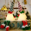 Nya jul gnome lampor med klocka plysch tomte prydnad Santa skandinavisk figur Xmas dolldekoration hemfest gåvor