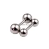 Tongue Rings 100Pcs/Lot Stainless Steel Earring Bar Straight Barbell Ring Nipple Piercing Body Jewelry For Girl Women Drop De Dhgarden Dhesb