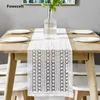 Fowecelt Hollow Out Macrame Table Runner Modern Boho White Wedding Dining Decoration Eesthetic Room Decor Home Textile 210709261Q