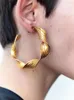 Stud Earrings Exaggerated Large C Shaped Earring For Women Metal Retro Europen American Party Big Jewelry Gift HangZhi