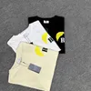 American High Street Fashion Märke Rhude Yellow Sunset Chart Letter Printing Casual Loose Short Sleeve T-shirt unisex Summer Xdby