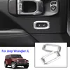 Anneau décoratif de commutateur de verrouillage de porte en argent pour Jeep Wrangler JL 2018, sortie d'usine, accessoires internes automobiles de haute qualité 269q