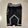 Short de basket-ball de l'équipe pour hommes Just Don 23, couleur noire, short de Sport de combat cousu, pantalon Hip Pop avec poche et fermeture éclair S179W