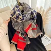 2023 Warm Winter Cashmere Scarf for Women New Fashion Korean Style Fashion Solid Color Double Sided Neckerchief Knitted Wraps