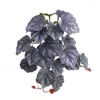 Dekorativa blommor Bröllopsblommor Simulering Växter Löv 3D Tryckt konstgjord vattenmelon Begonia Leaf Fake Green Plant Garden Decoration