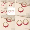 Hoop Huggie Love Coloré Grande Boucle D'oreille Boucles D'oreilles Style Européen Et Américain Tempérament Exagéré Doux Cool Bambou Noeud Oreille Juif Dhk0G