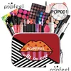 Conjuntos de maquiagem Popfeel presente iniciante 24 pcs em um saco sombra de olho lipgloss lip stick blush corretivo cosmético maquiagem coleção drop de dhzx2