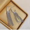 Orecchini pendenti HANGZHI nappa lunga in metallo vintage con frange di dichiarazione, grande orecchino a goccia per gioielli da donna