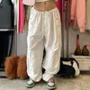 Spodnie damskie swobodne obciążenie sportowe workowate streetwear hip hop joggers brespanty sznurka damskie kobiety ubranie