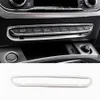 Center Console Button Frame Decoration Decals Car Styling för Audi Q5 FY 2018 2019 Rostfritt stål Interiör Tillbehör209Q