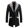 Mélanges de laine pour hommes hiver boutique haut de gamme épaissi chaud décontracté affaires manteau de laine mâle mince longue veste taille M-5XL 230915
