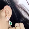 Kolczyki Dangle Kjjeaxcmy butikowa biżuteria 925 Srebrny Srebrny Inkrustowany Naturalny Emerald Ladies Wsparcie Wykrywanie Klasyka